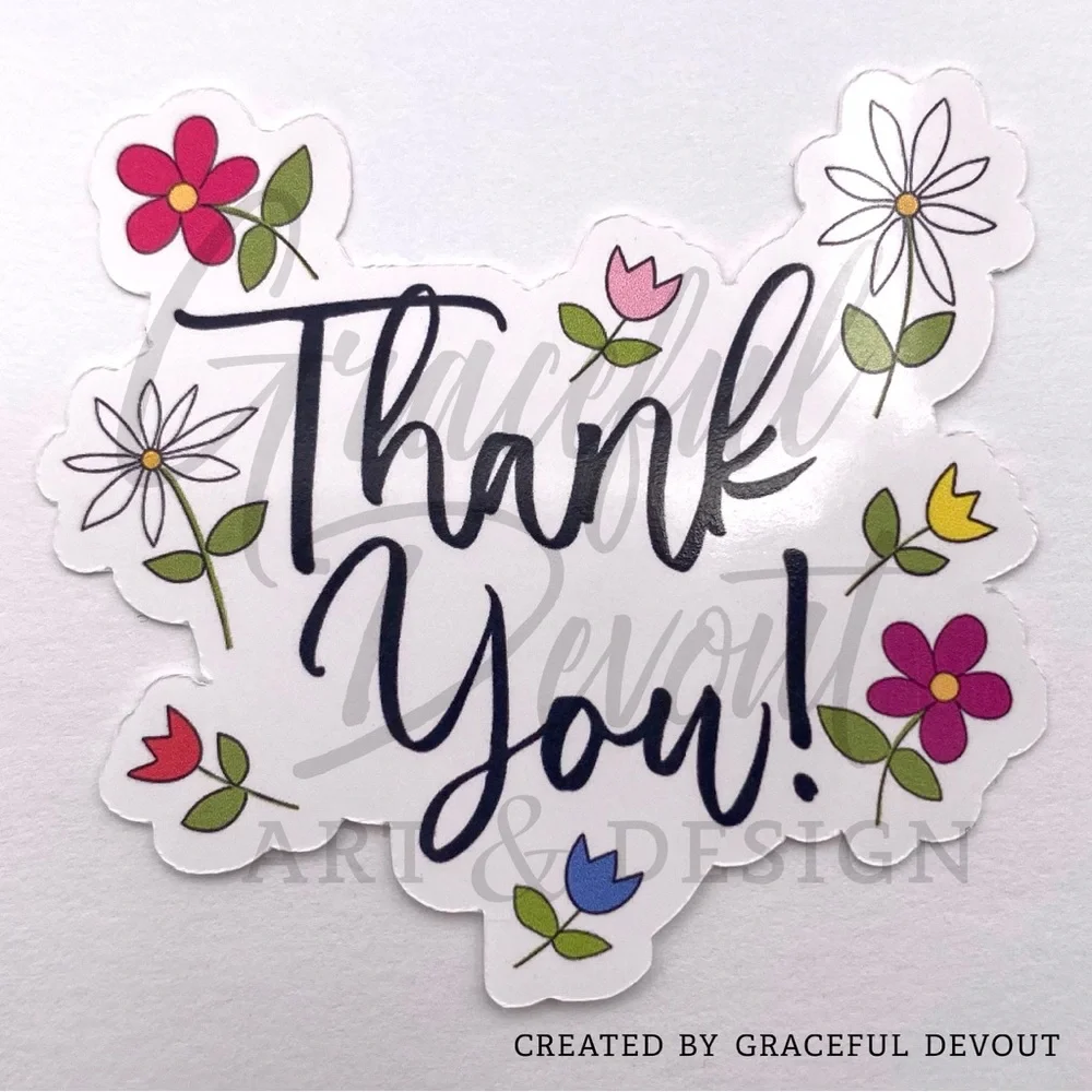 Thank You! 2" (inches) Sticker (96ct.) [GD142-96] - Picture 5 of 5